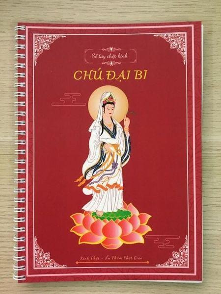 Sách vô chép kinh chú đại bi in mờ