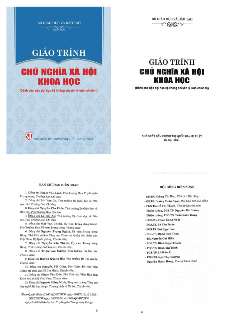 Ảnh bìa Sách Giáo trình chủ nghĩa xã hội khoa học