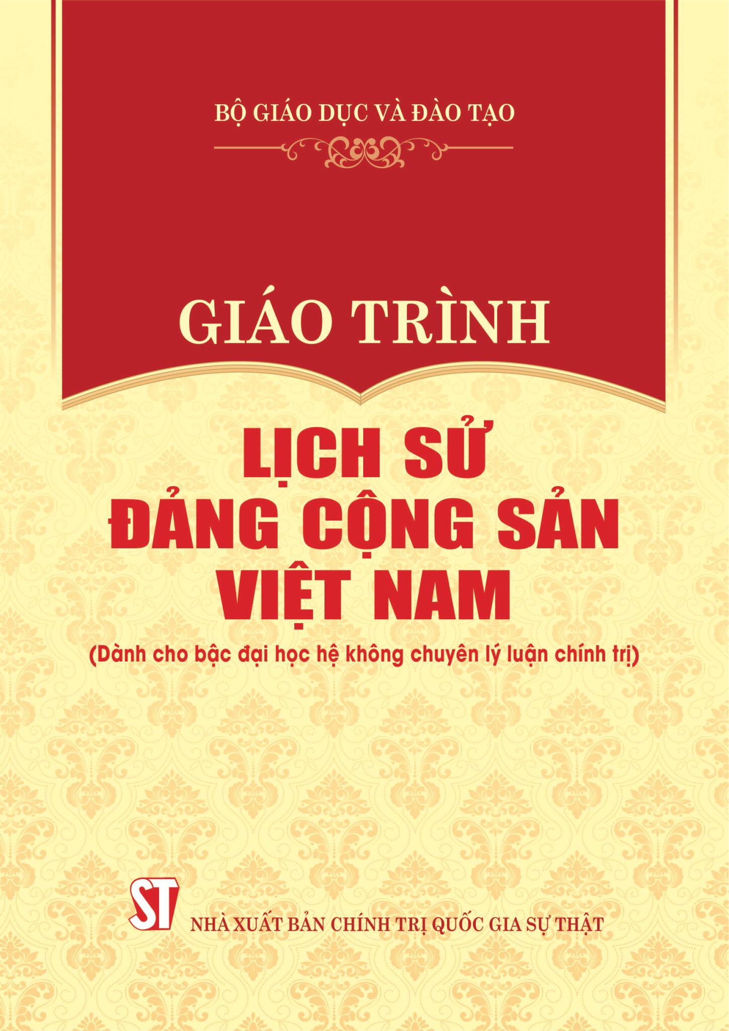 Ảnh bìa Sách Giáo trình lịch sử Đảng Cộng sản Việt Nam không chuyên