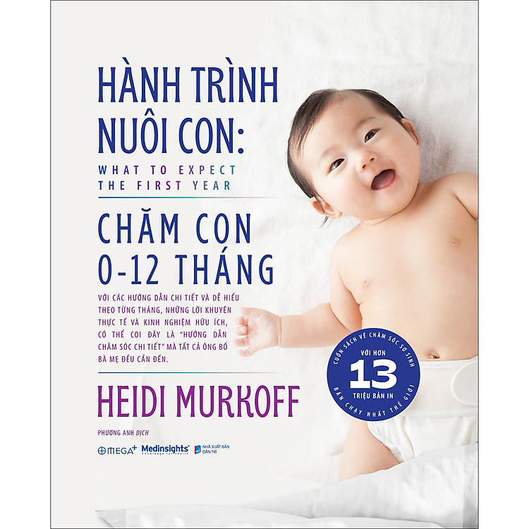 Ảnh bìa Sách hành trình nuôi con chăm con 0-12 tháng