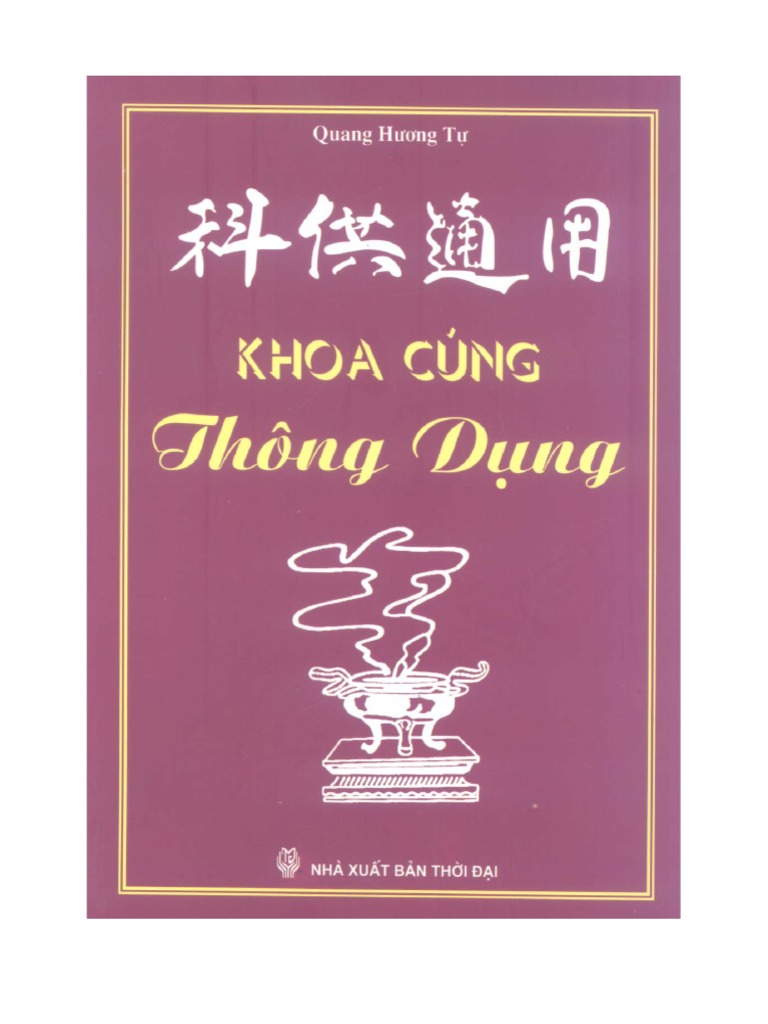 Ảnh bìa Sách khoa cúng thông dụng