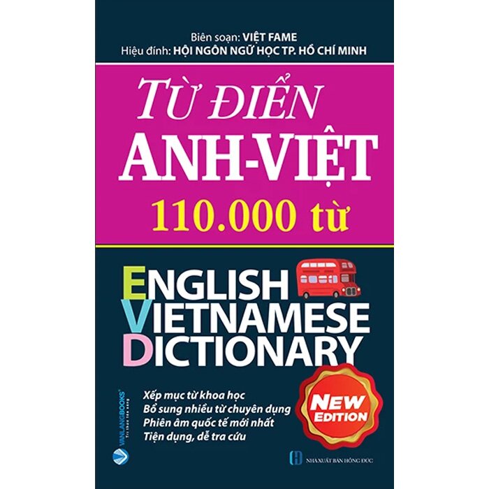 Ảnh bìa Sách Từ điển anh việt 110000 từ